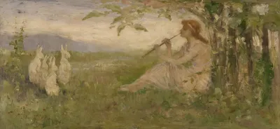 Girl With Rabbits