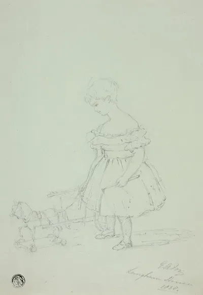 Girl With Toy Horse At Langham House