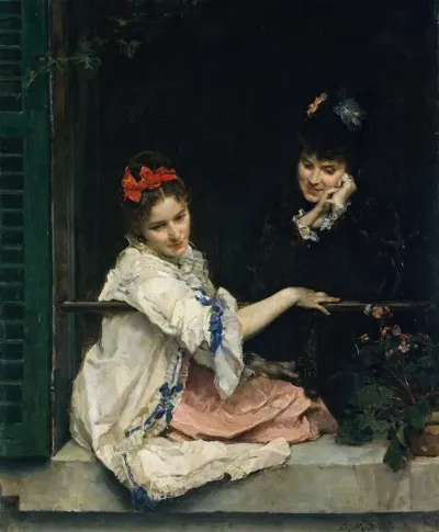 Girls At A Window