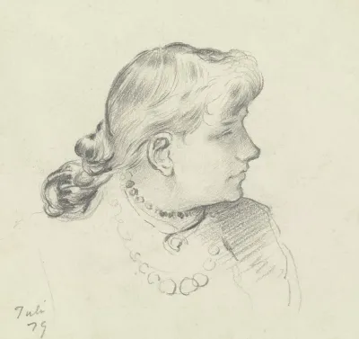 Girls Head In The Profile