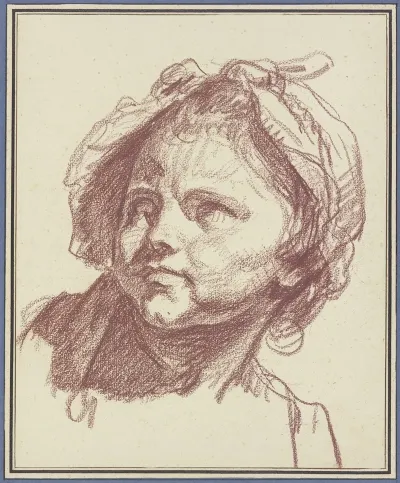 Girls Head With Bonnet