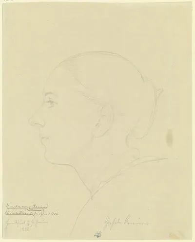 Gisela Von Arnim Im Profil Nach Links