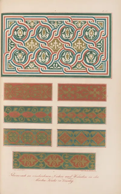 Glasmosaik An Verschiedenen Decken Und Wanden In Der Markus Kirche Zu Venedig 2