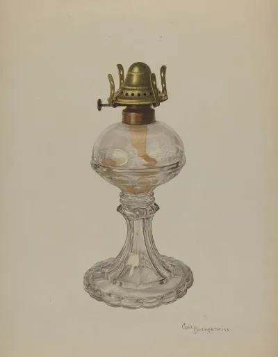 Glass Oil Lamp
