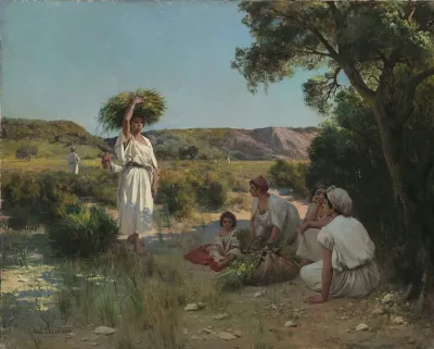 Gleaners Resting In The Shade