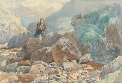 Glencoe A Shepherd Boy Crossing A Burn