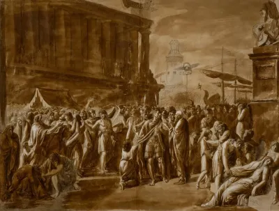 Gli Ostaggi Cartaginesi The Embarkation Of The Carthaginian Hostages Led By Marcus Attilius Regulus