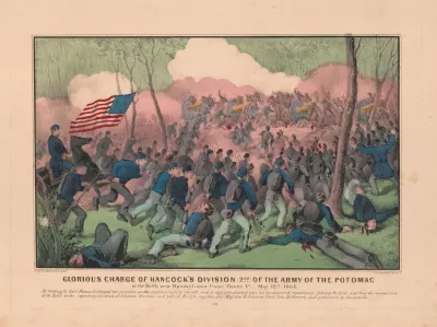 Glorious Charge Of Hancocks Division 2nd Of The Army Of The Potomac At The Battle Near Spottsylvania Court House Va May 12th 1864