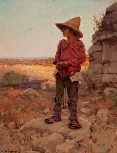 Goat Herder At The San Antonio Quarry