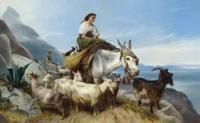 Goatherd On The Rock Of Gibralter