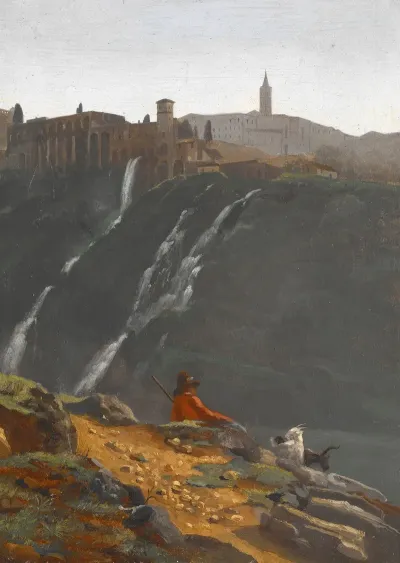 Goatherd Opposite The Falls Of Tivoli 2