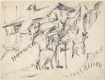 Goatherd With Goats