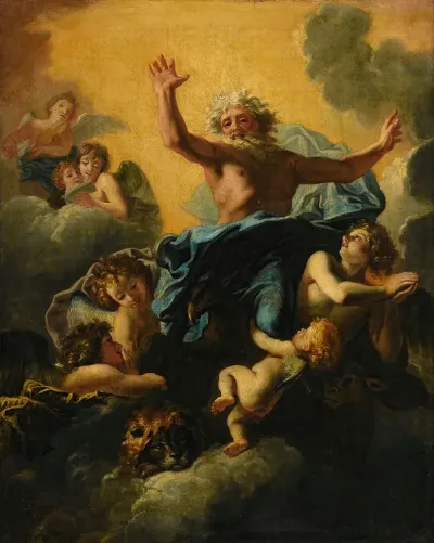 God The Father And The Evangelist Symbols Or The Vision Of Ezechiel