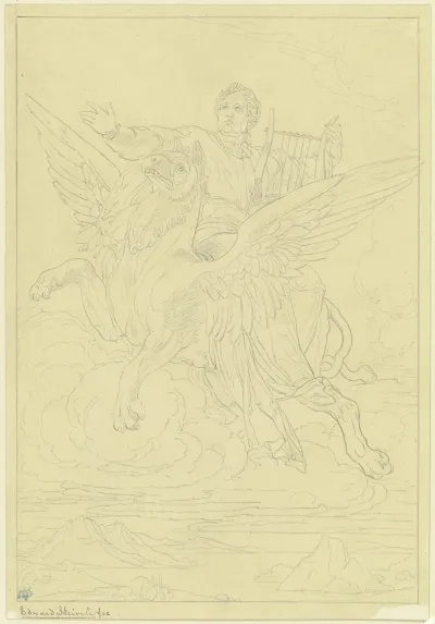 Goethes Apotheose Entwurf Fur Eine Standarte Bei Goethes Jubilaum 1849