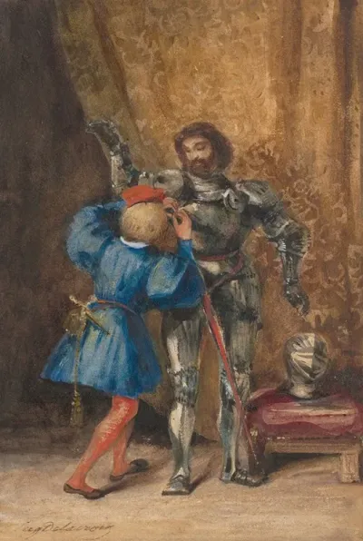 Goetz Von Berlichingen Being Dressed In Armor By His Page George