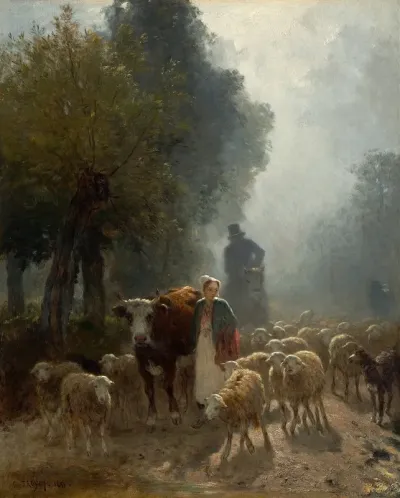 Going To Market On A Misty Morning