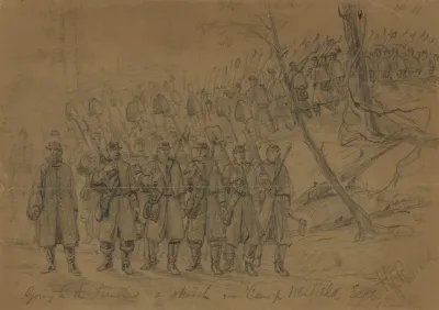 Going To The Trenches A Sketch In Camp Winfield Scott Before Yorktown