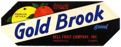 Gold Brook Brand Citrus Label 2