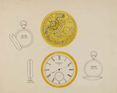 Gold Watch And Frame