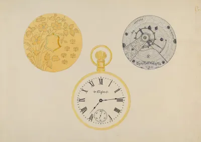 Gold Watch Frame And Case