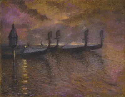Gondolas By Moonlight