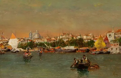 Gondolas On A Venetian Canal 3