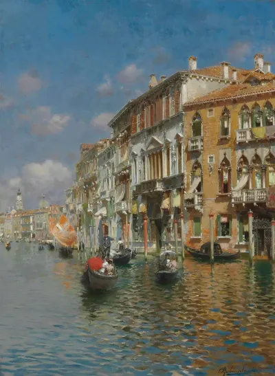 Gondolas On The Grand Canal Venice