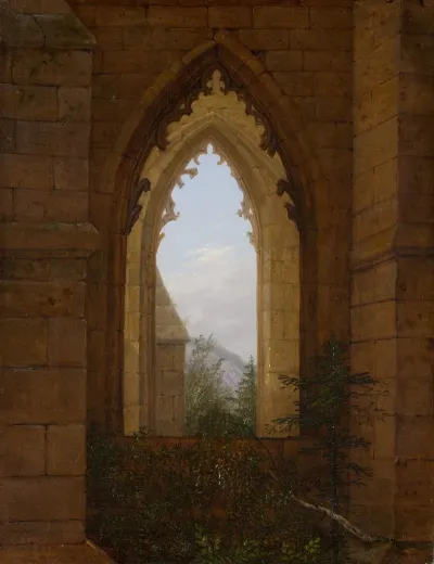 Gothic Windows In The Ruins Of The Monastery At Oybin