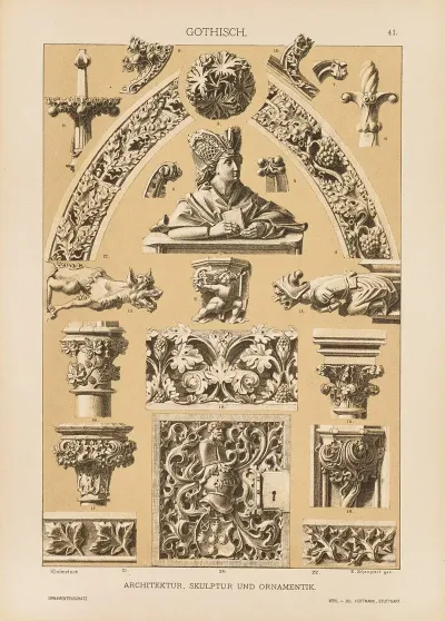 Gotisch Architektur Skulptur Und Ornamentik