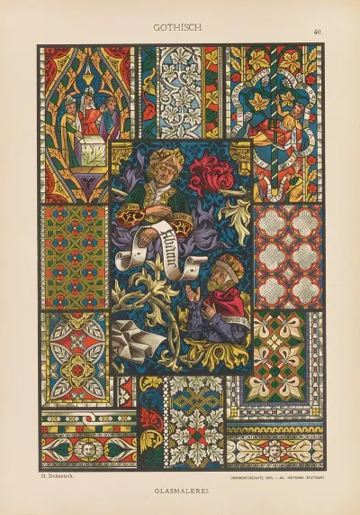 Gotisch Glasmalerei