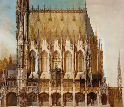 Gotische Grabkirche St Michael Seitenansicht