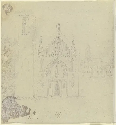 Gotische Kirchenfassade Mit Lautender Glocke