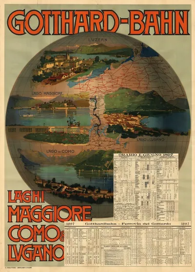 Gotthard Bahn Laghi Maggiore Como E Lugano