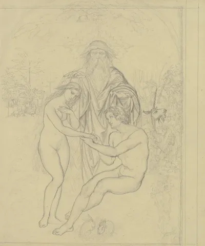 Gottvater Adam Und Eva Segnend