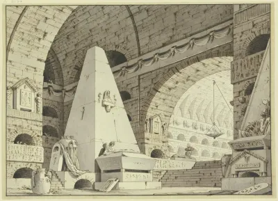 Grabgewolbe Mit Einer Pyramide