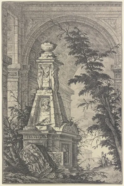 Grabmonument Mit Triumphbogen
