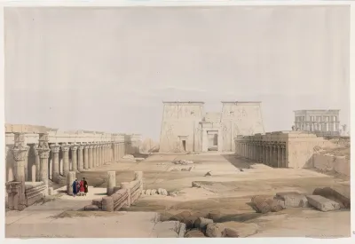Grand Approach To The Temple Of Philae Nubia