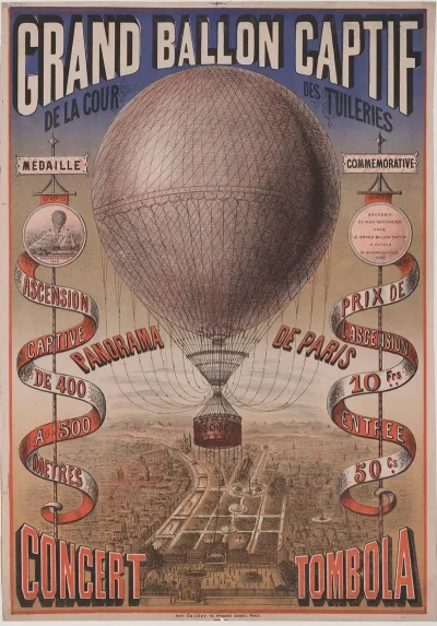 Grand Ballon Captif De La Cour Des Tuileries Concert Tombola