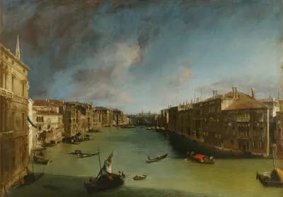 Grand Canal From Palazzo Balbi Towards The Rialto