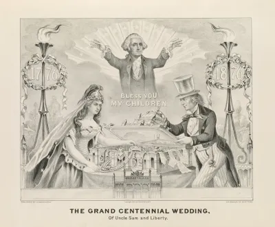 Grand Centennial Wedding Of Uncle Sam And Liberty