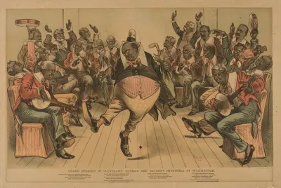 Grand Opening Of Cleveland Gorman And Bayards Minstrels At Washington