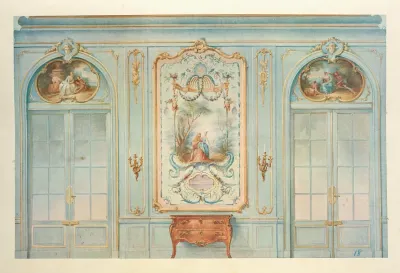 Grand Salon Louis Xv Face De Portes Offrant Des Peintures