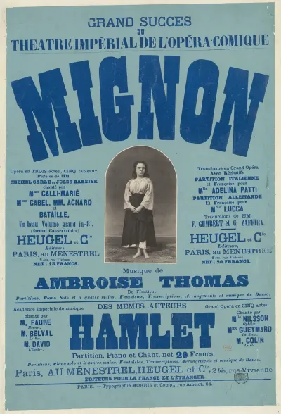 Grand Succes Du Theatre Imperial De Lopera Comique Mignon Opera En Trois Actes
