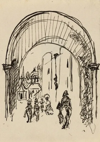 Grande Arcade Dune Entree De Ville Avec Cavaliers
