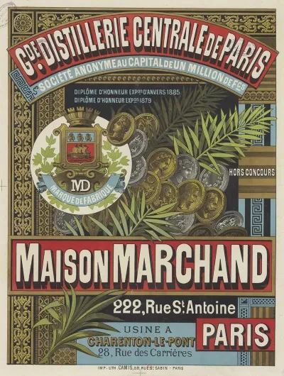 Grande Distillerie Centrale De Paris Maison Marchand 222 Rue St Antoine Paris