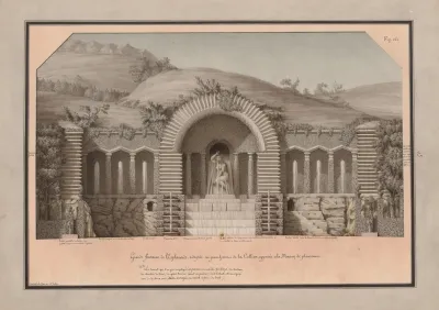 Grande Fontaine De Lesplanade Adaptee Au Panchant De La Colline Opposee A La Maison De Plaisance