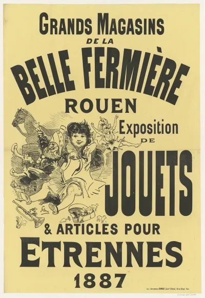 Grands Magasins De La Belle Fermiere Rouen Expositions De Jouets Articles Pour Etrennes 1887