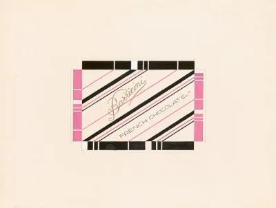 Graphic Design Drawings For Barricini Candy Packages Study French Chocolates Candy Box Pink And Black