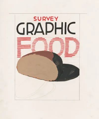 Graphic Design For Cover Of Survey Graphic Magazine Food 2