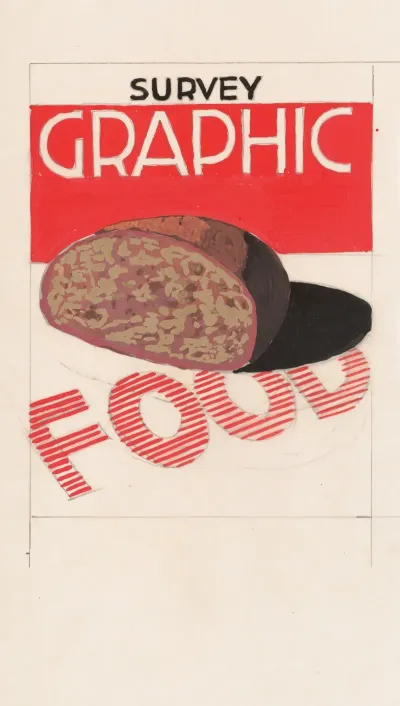 Graphic Design For Cover Of Survey Graphic Magazine Food